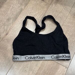 Calvin Klein Black Sports Bra with Gray Band